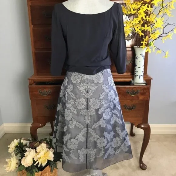 Saja Two-Piece Silk Floral Top/Skirt Set Medium - Picture 3 of 14